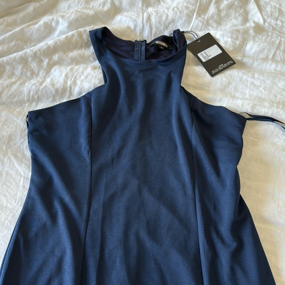 Misguided navy blue maxi dress